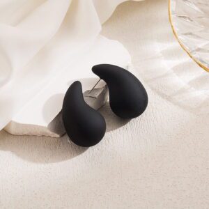 Par de Aretes En Tendencia Gota Color Negro