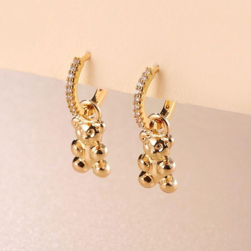 Aretes Dorados de Ositos