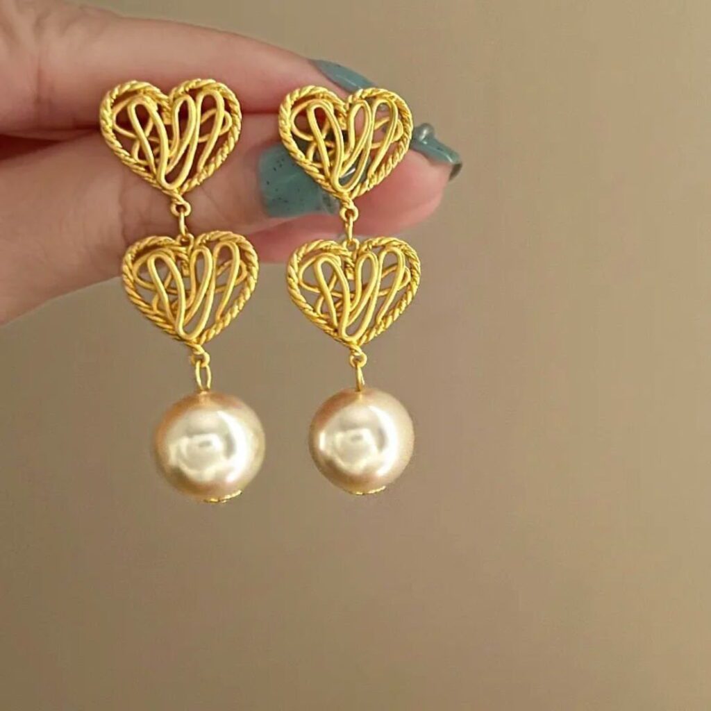 Aretes Corazón y Perla