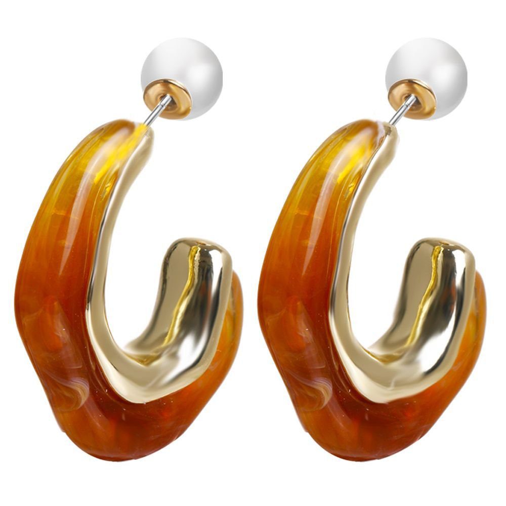 Par de Aretes Estilo Vintage Con Perlas Sinteticas