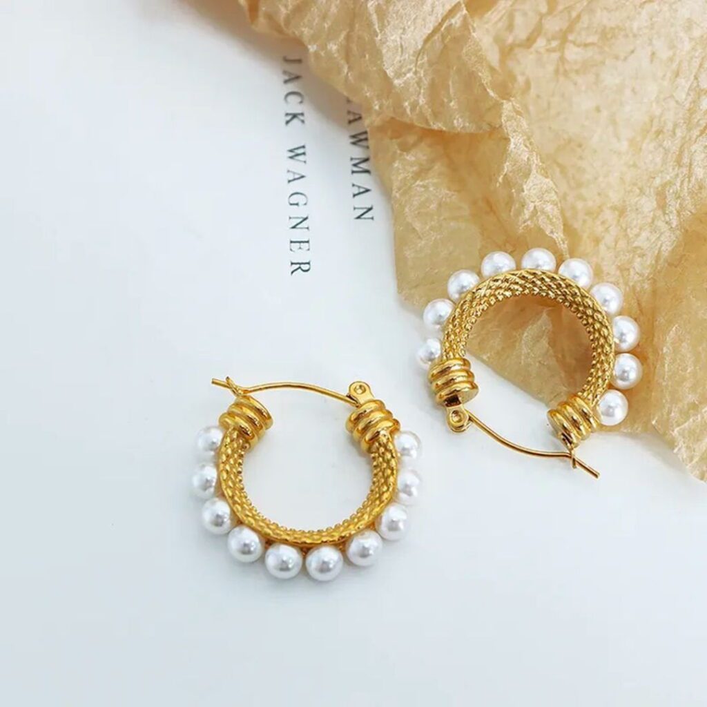 Aretes Trenzados Con Perla