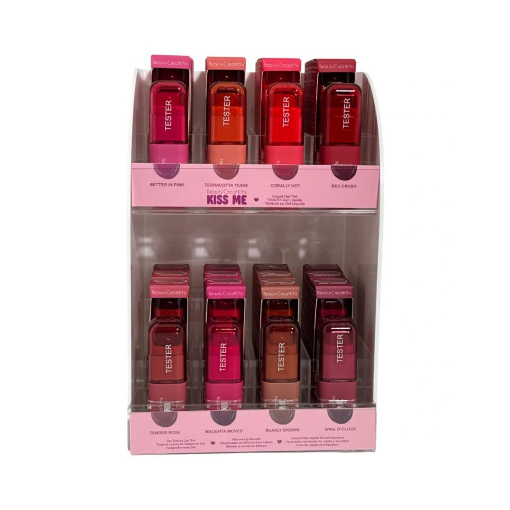 Display Tinta Para Labios Kiss Me 48 pzas + Probadores GRATIS - Beauty Creations