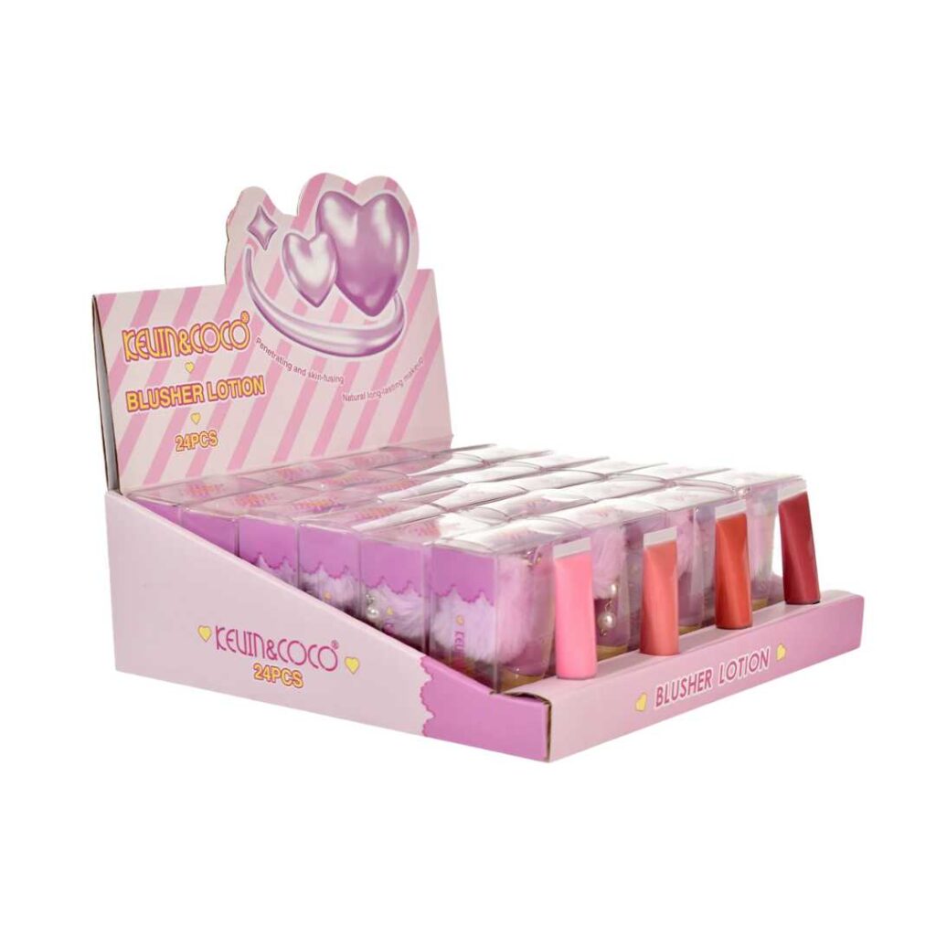 2 en 1 Rubor Líquido y Lip Gloss Velvet Con Llavero - Kevin & Coco