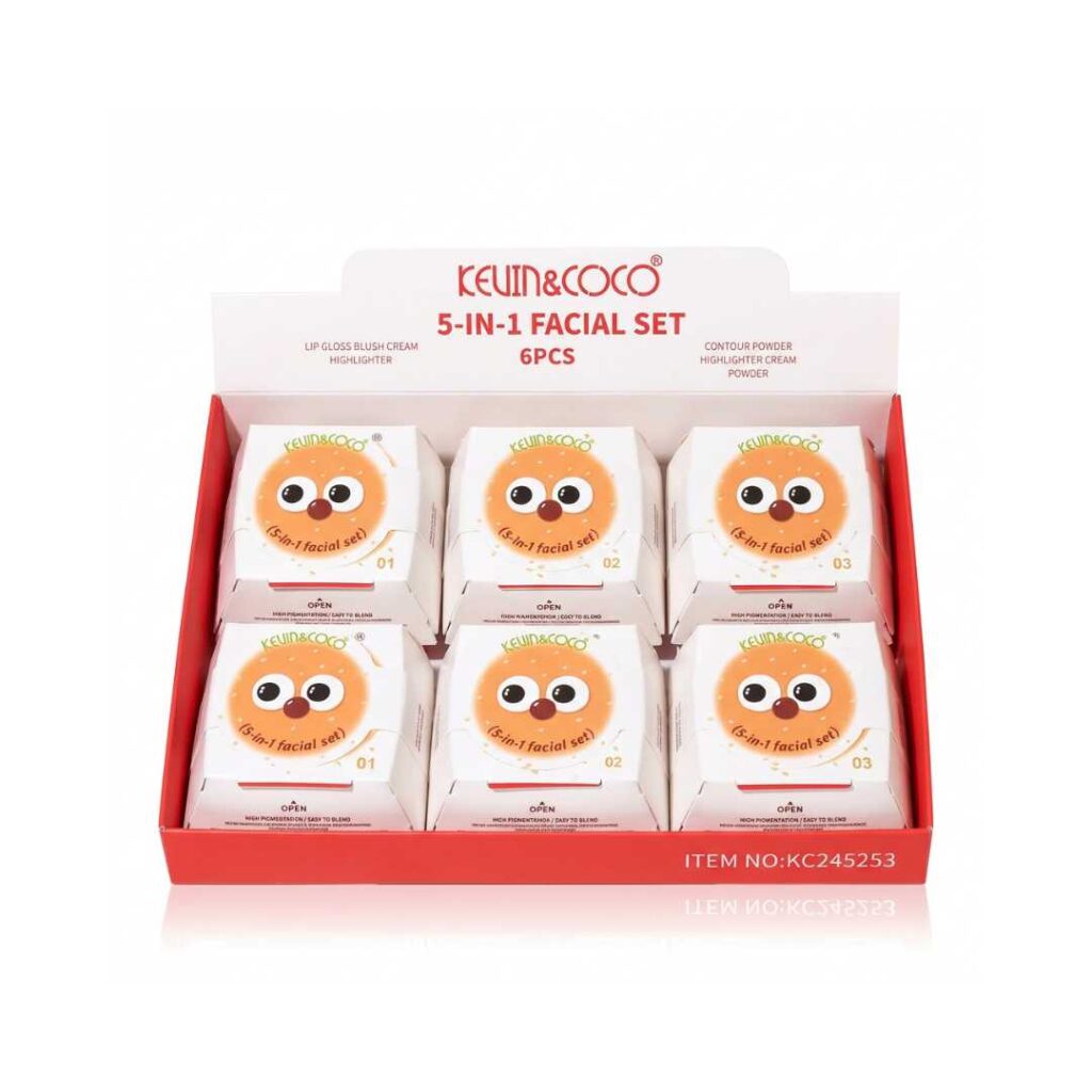 Display / Exhibidor Paleta Facial 5 en 1 Burgelicious Cheek Stack - Kevin & Coco