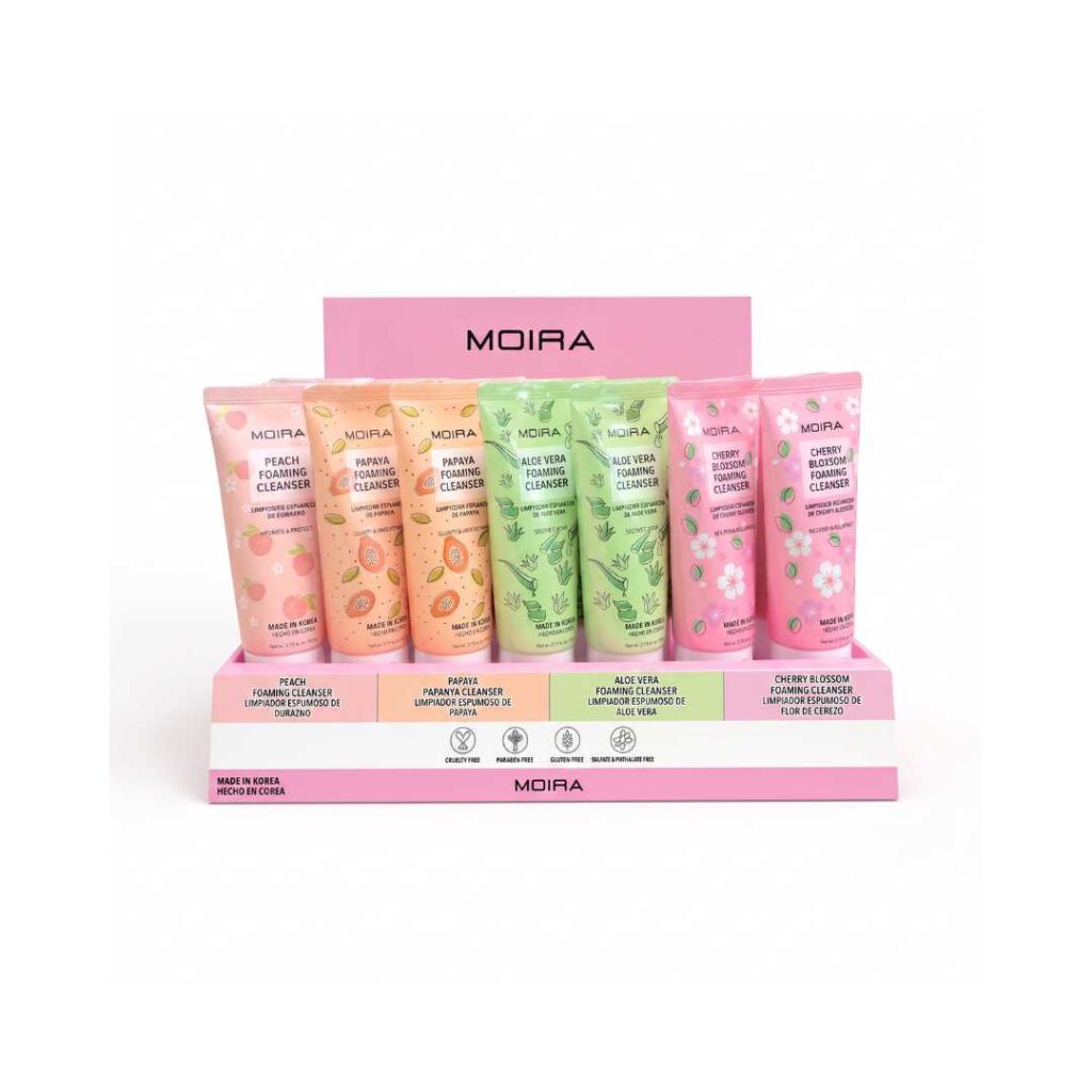 Display / Exhibidor con 28 pzs Espuma Facial Coreana Con Probadores - Moira