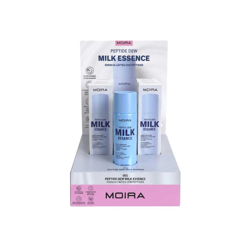 Display / Exhibidor con 7 pzs de Escencia Hidratante Coreana Con Péptidos Con Probador - Moira