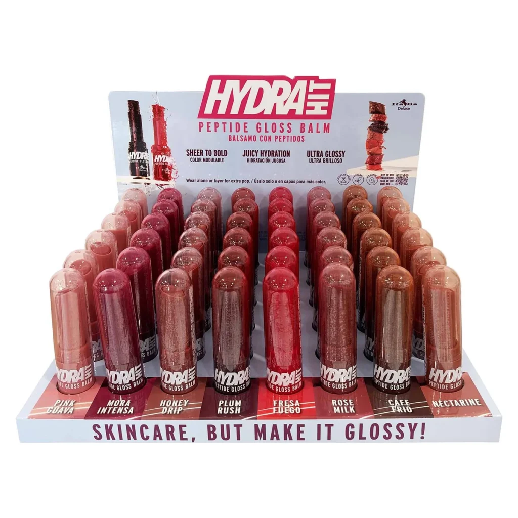 Italia Deluxe HydraHit Peptide Gloss Balm display 48 piezas