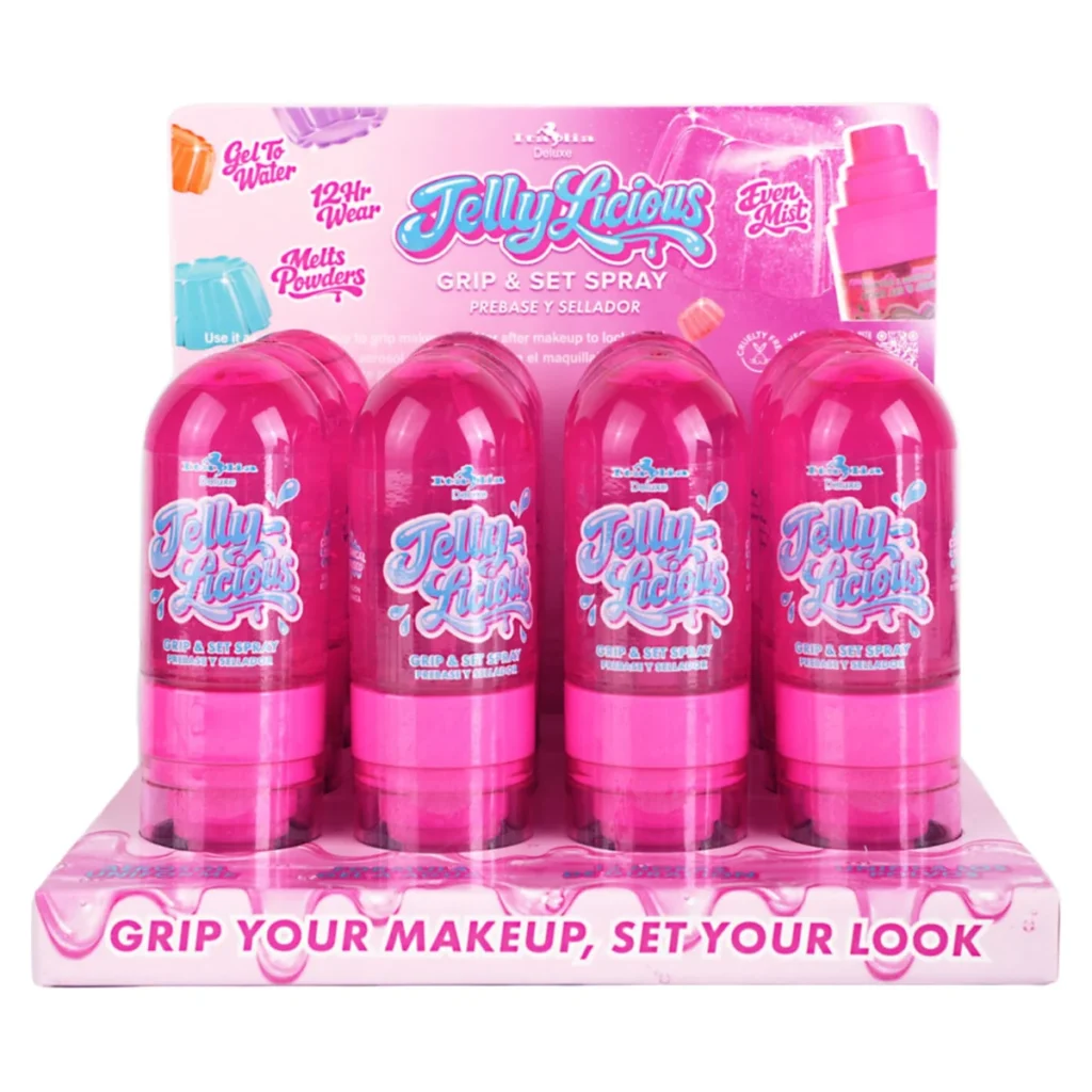 Italia Deluxe Jellylicious Grip and Set Spray display 12 piezas