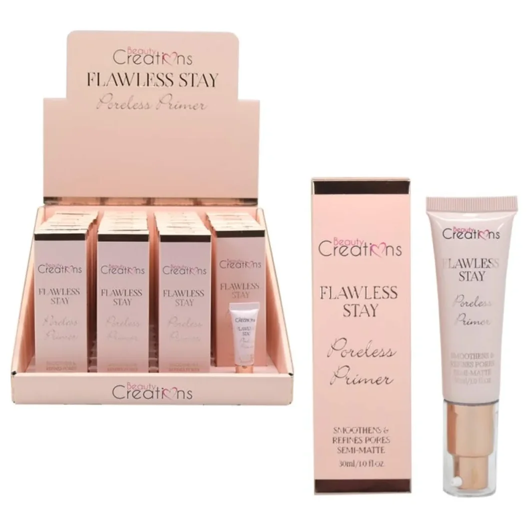 Display Primer Flawless Stay Poreless Beauty Creations de mayoreo | ML Beauty Trend Display Primer Flawless Stay Poreless Beauty Creations de mayoreo | ML Beauty Trend